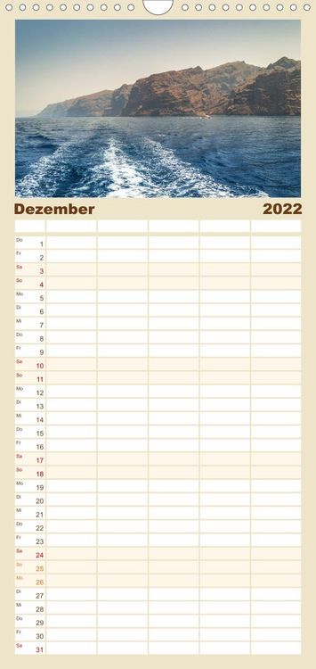 Produktbild: Familienplaner Teneriffa - Inmitten des Atlantischen Archipels (Wandkalender 2022 , 21 cm x 45 cm, hoch)