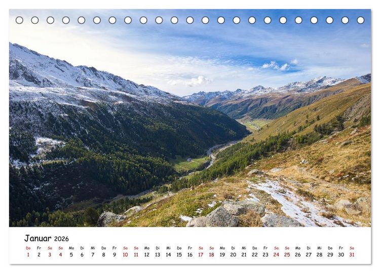Produktbild: Zwischen Gipfeln und Geschichte - Der Vinschgau in Bildern (Tischkalender 2026 DIN A5 quer), CALVENDO Monatskalender
