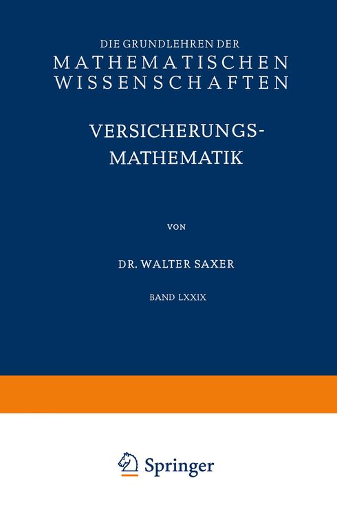 Produktbild: Versicherungsmathematik