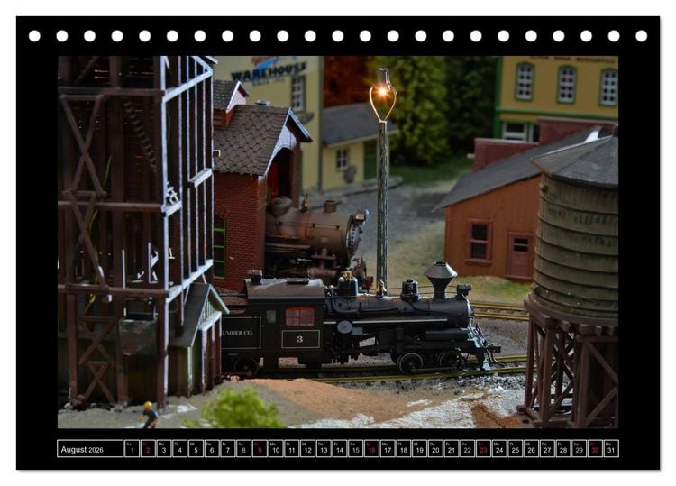 Produktbild: Amerikanische Modelleisenbahnen (Tischkalender 2026 DIN A5 quer), CALVENDO Monatskalender