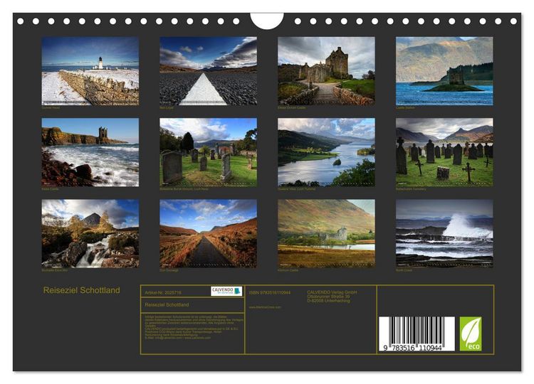Produktbild: Reiseziel Schottland (Wandkalender 2026 DIN A4 quer), CALVENDO Monatskalender