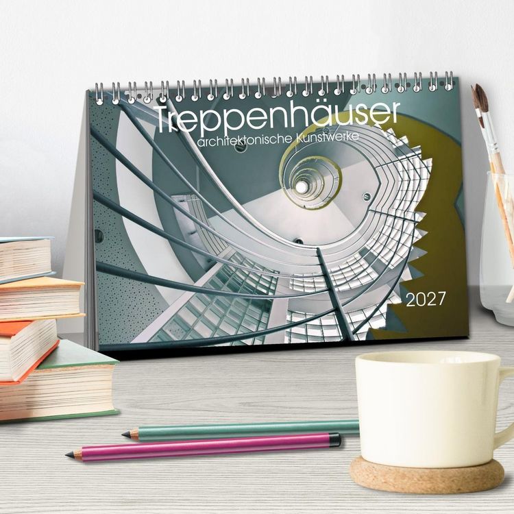 Produktbild: Treppenh&auml;user architektonische Kunstwerke (Tischkalender 2027 DIN A5 quer), CALVENDO Monatskalender