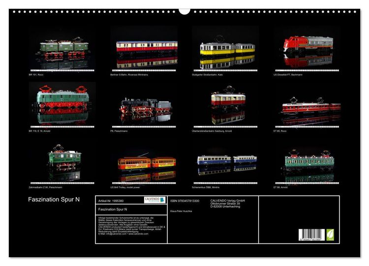 Produktbild: Faszination Spur N (Wandkalender 2026 DIN A2 quer), CALVENDO Monatskalender