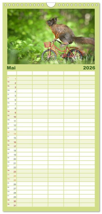 Produktbild: Familienplaner 2026 - Geheimes Waldleben mit 5 Spalten (Wandkalender, 21 x 45 cm) CALVENDO