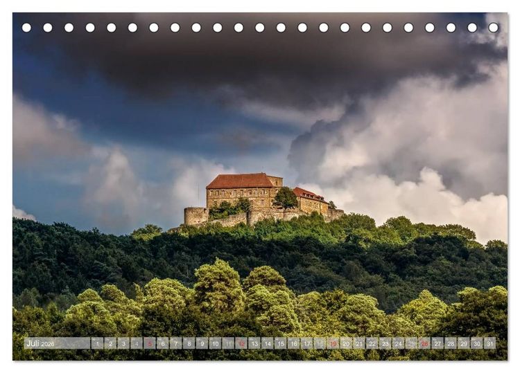 Produktbild: Burgenlandschaft Fr&auml;nkische Schweiz (Tischkalender 2026 DIN A5 quer), CALVENDO Monatskalender
