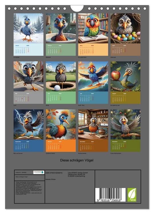 Produktbild: Diese schr&auml;gen V&ouml;gel (Wandkalender 2026 DIN A4 hoch), CALVENDO Monatskalender