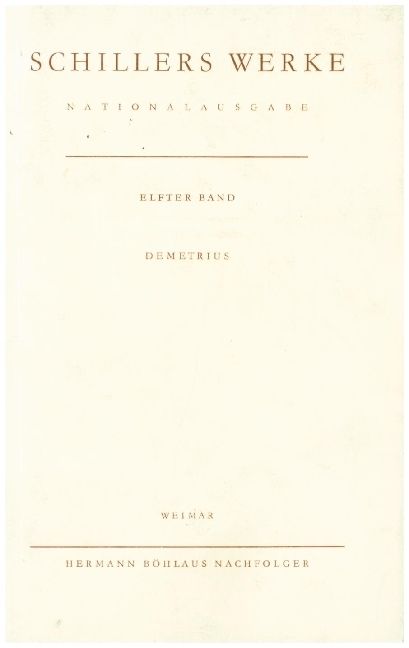 Produktbild: Schillers Werke. Nationalausgabe
