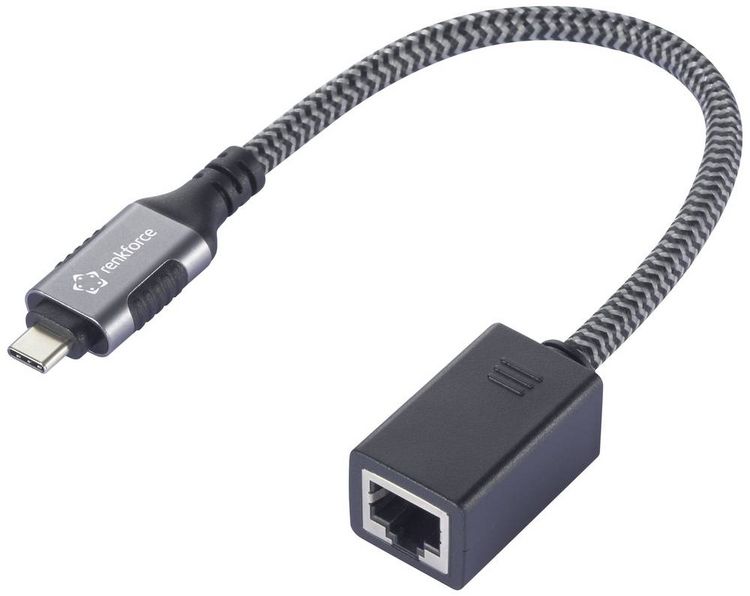 Produktbild: Renkforce USB-C&reg; to Gigabit Ethernet Mini Adapter Netzwerkadapter USB-A (USB 3.2 Gen 1)