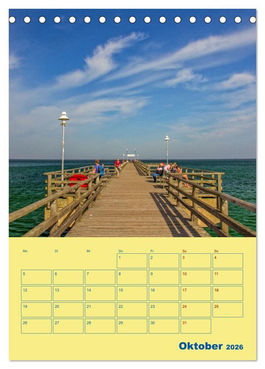 Produktbild: Sehnsuchtsort Fischland-Dar&szlig;-Zingst (Tischkalender 2026 DIN A5 hoch), CALVENDO Monatskalender