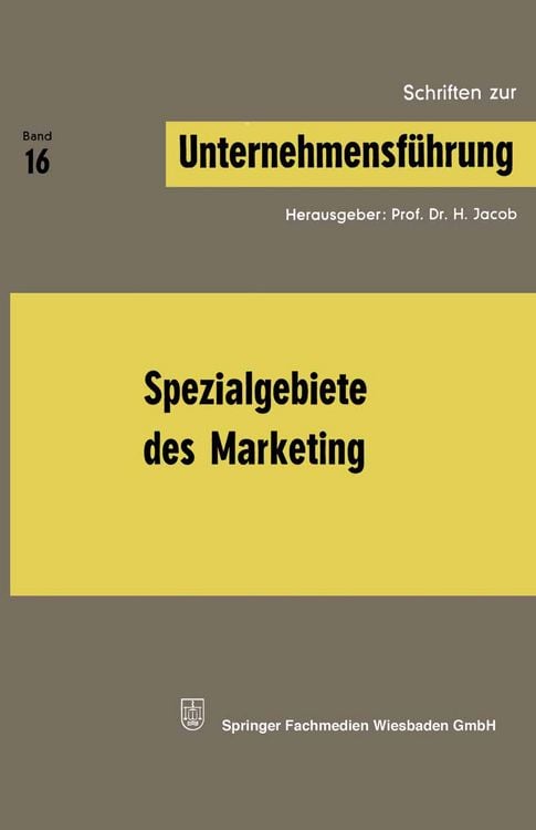Produktbild: Spezialgebiete des Marketing