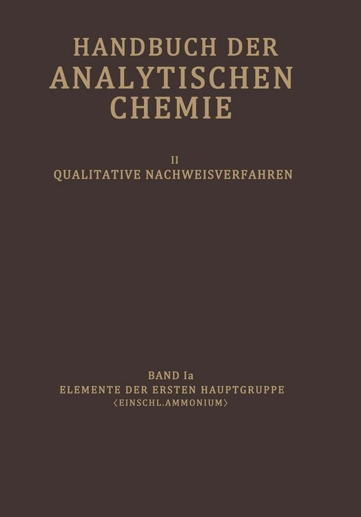 Produktbild: Elemente der Ersten Hauptgruppe (Einschl. Ammonium)