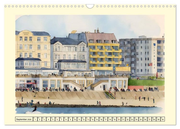 Produktbild: BORKUM Perle der Nordsee (Wandkalender 2026 DIN A3 quer), CALVENDO Monatskalender