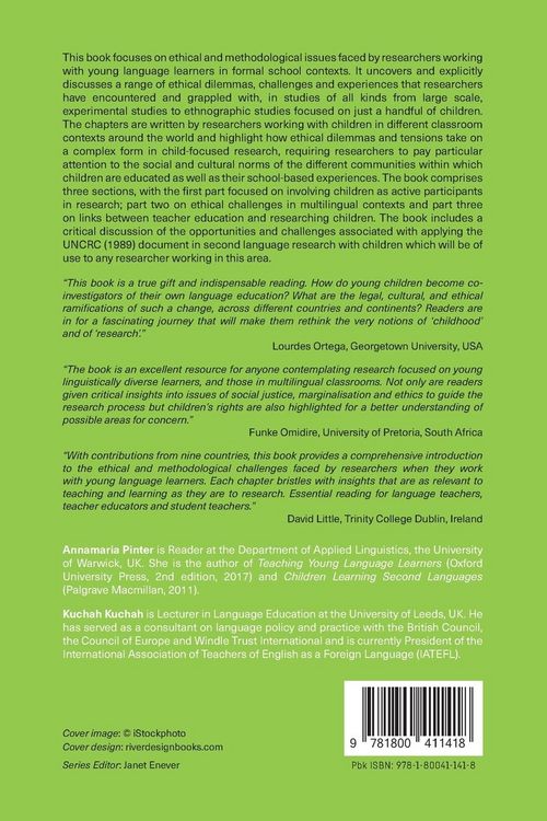 Produktbild: Ethical and Methodological Issues in Researching Young Language Learners in School Contexts