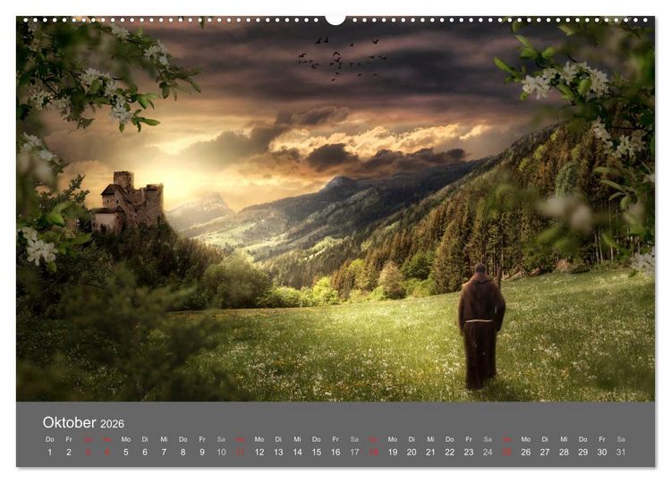 Produktbild: Zwielicht - Fantasylandschaften (hochwertiger Premium Wandkalender 2026 DIN A2 quer), Kunstdruck in Hochglanz