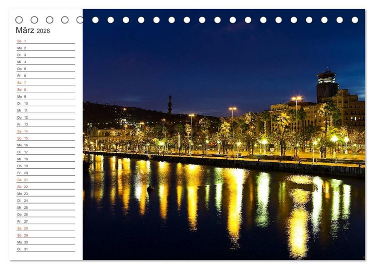 Produktbild: Metropole Barcelona (Tischkalender 2026 DIN A5 quer), CALVENDO Monatskalender