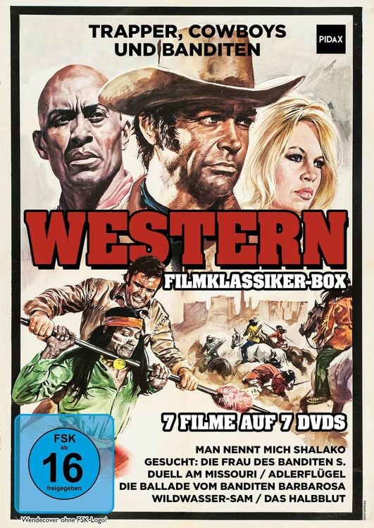 Produktbild: Western Filmklassiker-Box - Trapper, Cowboys und Banditen / Sieben spannende Filmklassiker mit Starbesetzung [7 DVDs]