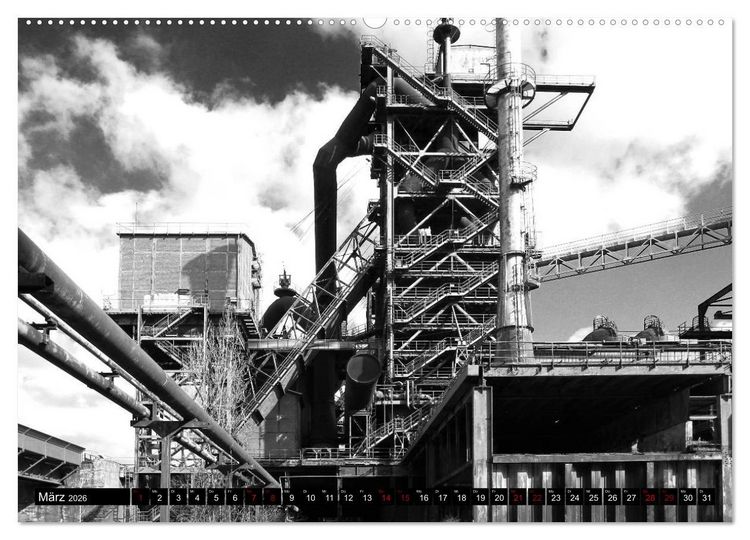 Produktbild: LaPaDu-H&uuml;ttenwerk Duisburg (hochwertiger Premium Wandkalender 2026 DIN A2 quer), Kunstdruck in Hochglanz