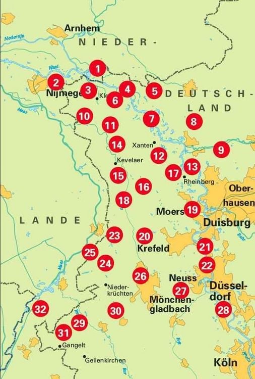 Produktbild: BVA RadLandLust Niederrhein, 32 Lieblingstouren mit Knotenpunkten