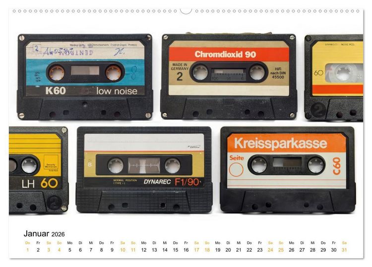 Produktbild: Audio Tapes (Wandkalender 2026 DIN A2 quer), CALVENDO Monatskalender