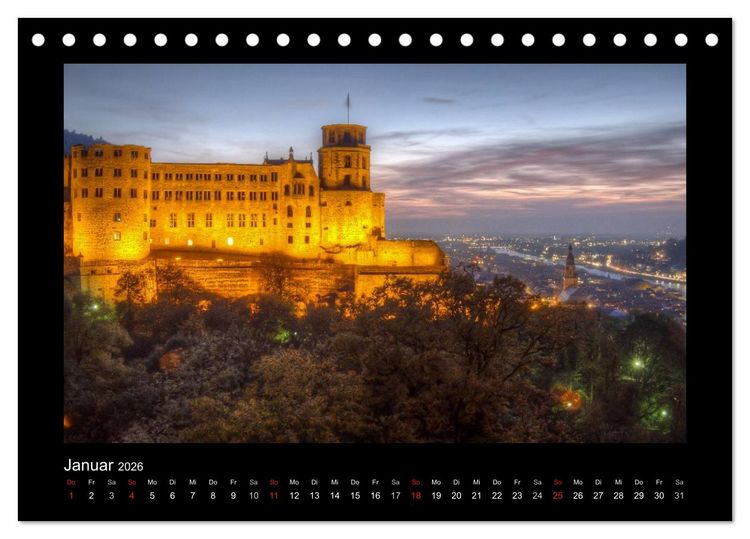 Produktbild: Heidelberg Views - Heidelberger Ansichten (Tischkalender 2026 DIN A5 quer), CALVENDO Monatskalender