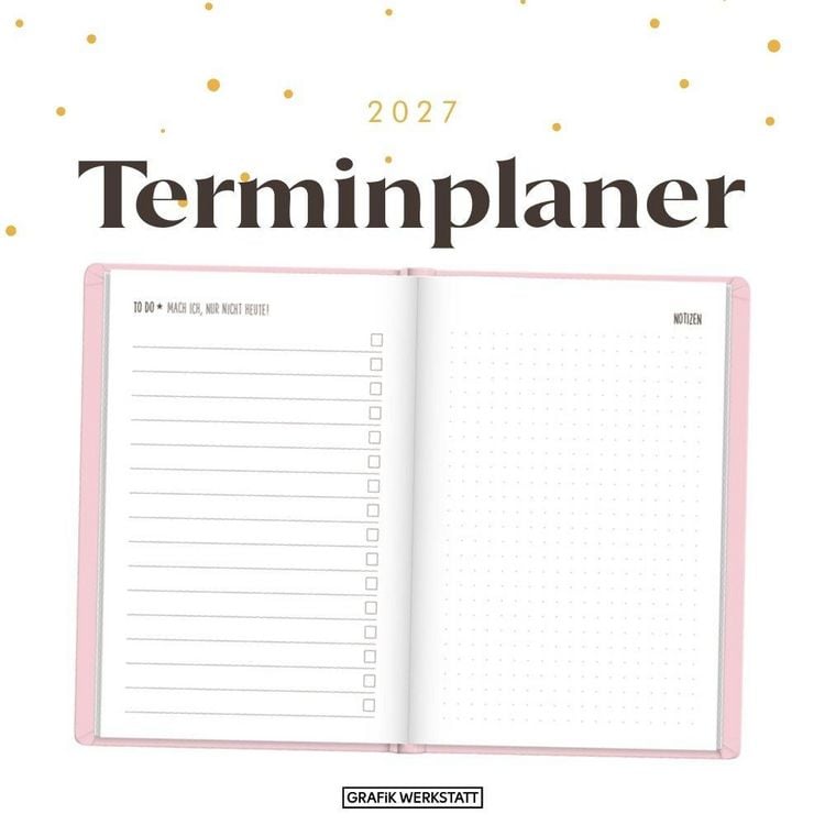 Produktbild: Terminplaner Lederlook 2027 Rosa