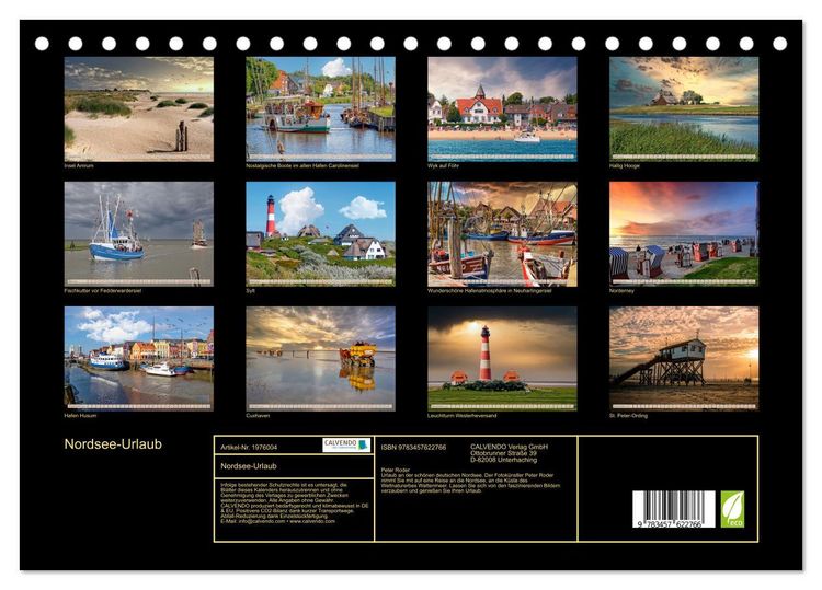 Produktbild: Nordsee-Urlaub (Tischkalender 2026 DIN A5 quer), CALVENDO Monatskalender