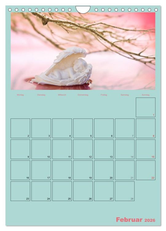 Produktbild: Monatsplaber f&uuml;r flei&szlig;ige Engel (Wandkalender 2026 DIN A4 hoch), CALVENDO Monatskalender