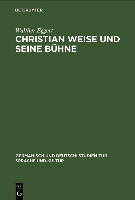 Produktbild: Christian Weise und seine B&uuml;hne