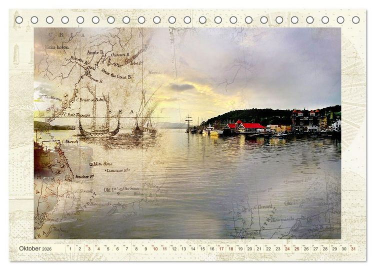 Produktbild: Seekarten der Tr&auml;ume (Tischkalender 2026 DIN A5 quer), CALVENDO Monatskalender