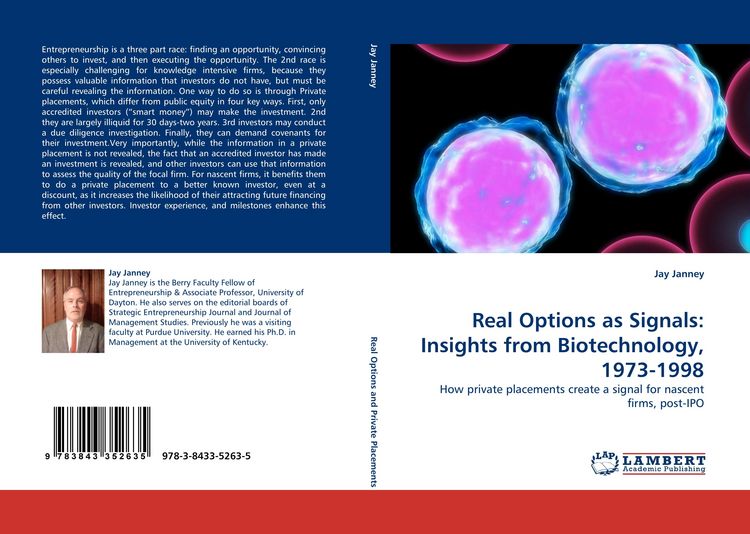 Produktbild: Real Options as Signals: Insights from Biotechnology, 1973-1998