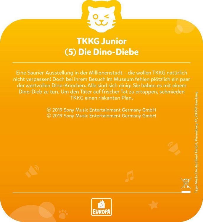 Produktbild: tigercard - TKKG Junior - Folge 5: Dino-Diebe