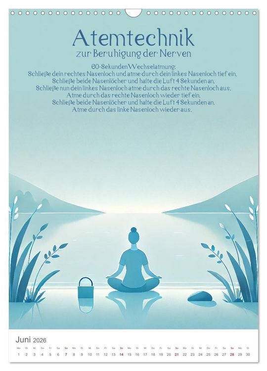 Produktbild: Dein Anti-Stress Kalender - Monatliche Inspirationen f&uuml;r mehr Entspannung (Wandkalender 2026 DIN A3 hoch), CALVENDO Monatskalender