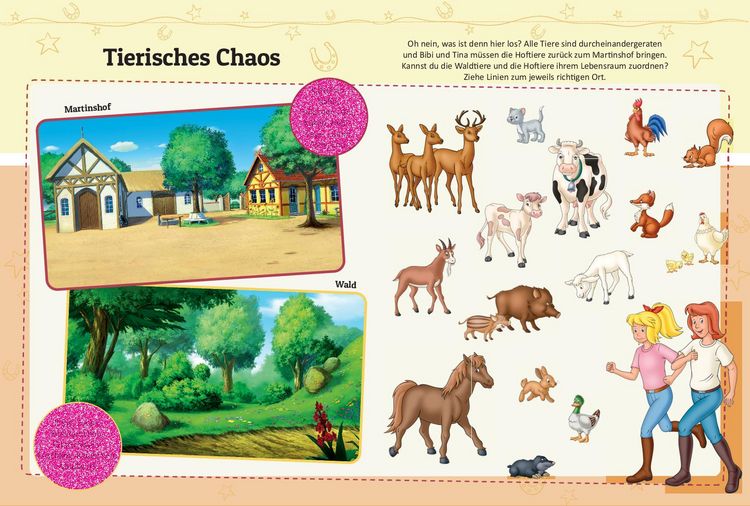 Produktbild: Bibi und Tina Mein verhextes R&auml;tselbuch I Mit Geheimlupe zum eigenst&auml;ndigen L&ouml;sen