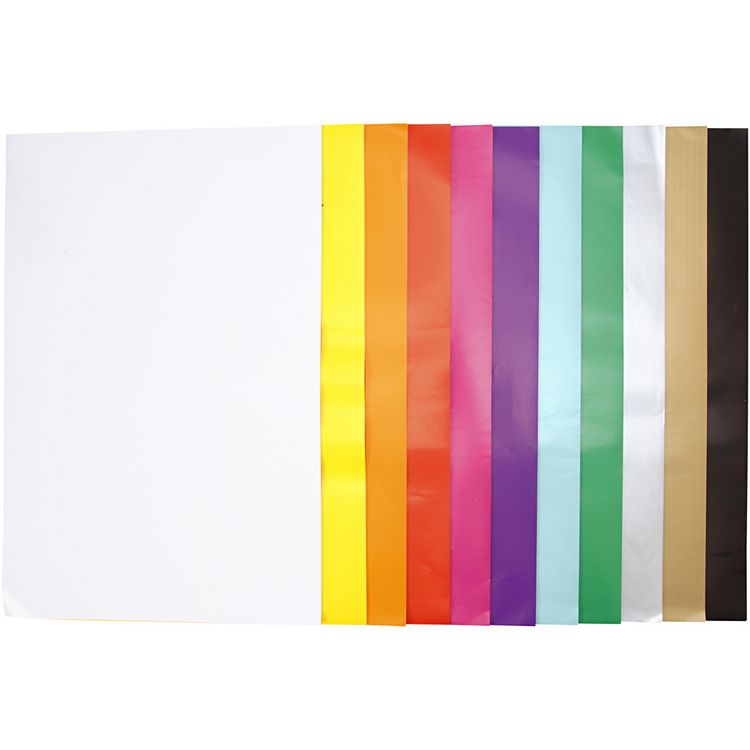 Produktbild: Creativ Company Glanzpapier, Blatt 32x48 cm, 80 g, sortierte Farben, 11x25 Blatt