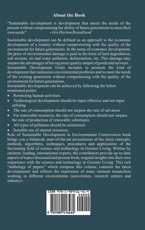Produktbild: Role of Sustainable Development in Environmental Conservation
