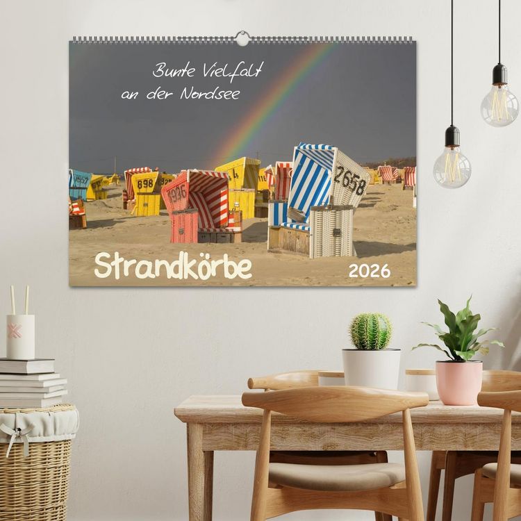 Produktbild: Strandk&ouml;rbe &ndash; bunte Vielfalt an der Nordsee (Wandkalender 2026 DIN A2 quer), CALVENDO Monatskalender