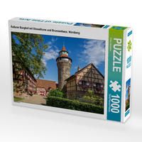 Produktbild: CALVENDO Puzzle &Auml;u&szlig;erer Burghof mit Sinwellturm und Brunnenhaus, N&uuml;rnberg | 1000 Teile Lege-Gr&ouml;&szlig;e 64x48cm Foto-Puzzle f&uuml;r gl&uuml;ckliche Stunden