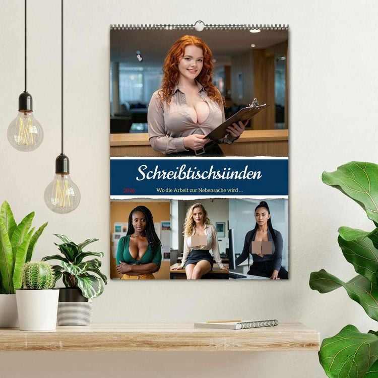 Produktbild: Schreibtischs&uuml;nden (Wandkalender 2026 DIN A2 hoch), CALVENDO Monatskalender