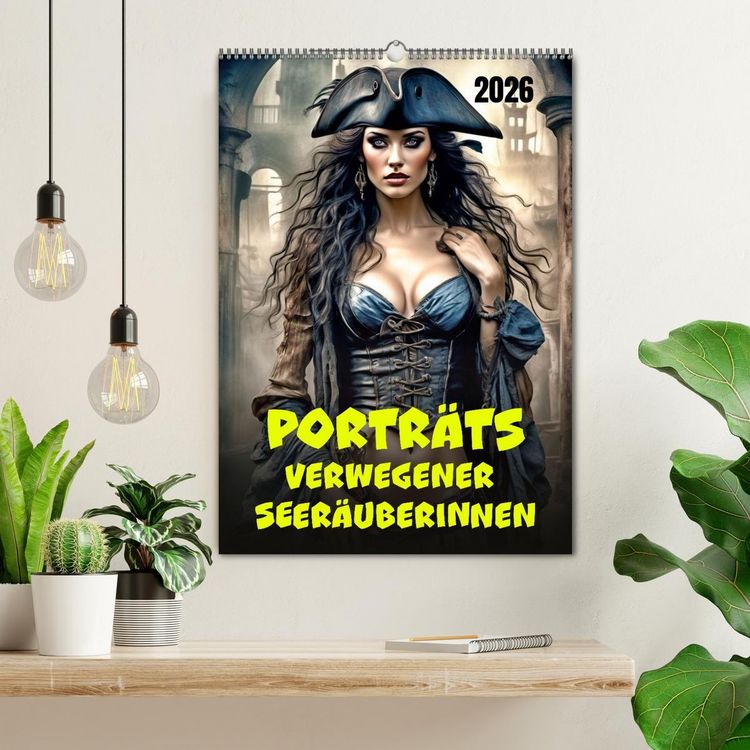 Produktbild: Portr&auml;ts verwegener Seer&auml;uberinnen (Wandkalender 2026 DIN A2 hoch), CALVENDO Monatskalender