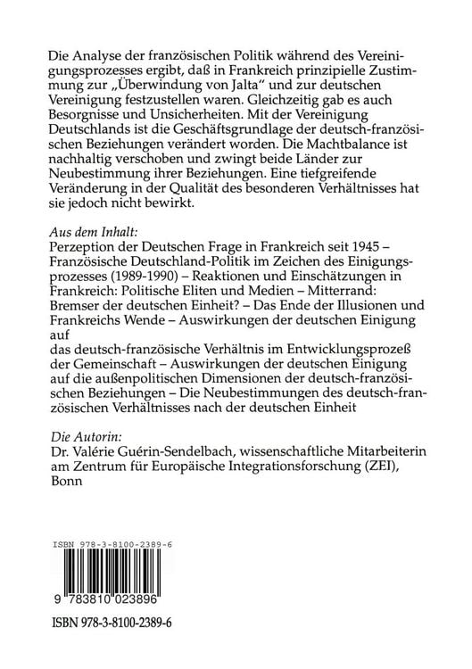 Produktbild: Frankreich und das vereinigte Deutschland