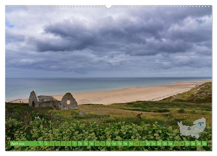 Produktbild: The Coasts of Normandy from Mont Saint-Michel to &Eacute;tretat (High Quality Premium Wall Calendar 2026 DIN A2 landscape),CALVENDO 12 Month Wall Calendar