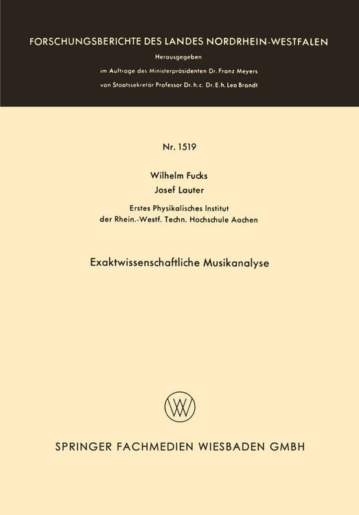 Produktbild: Exaktwissenschaftliche Musikanalyse
