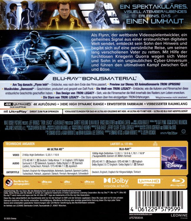 Produktbild: TRON: Legacy (4K Ultra HD) (+ Blu-ray)