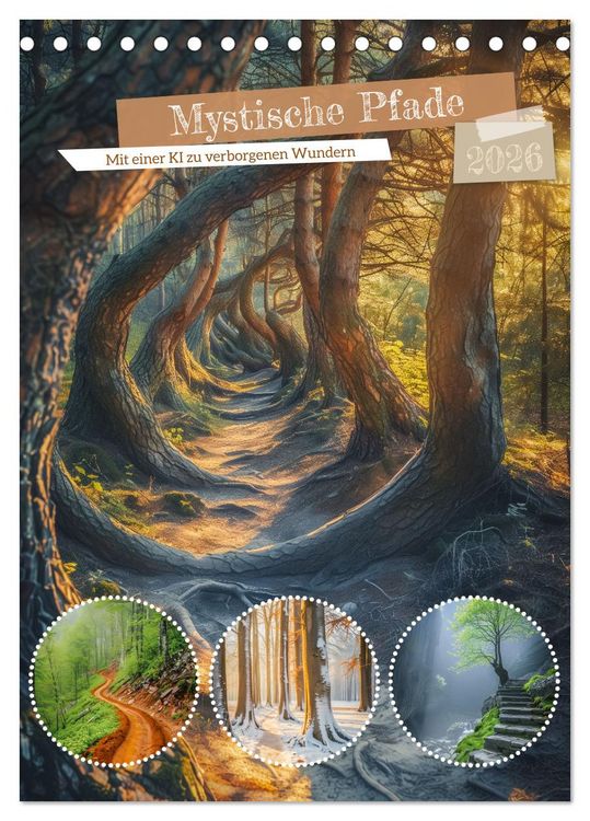 Produktbild: Mystische Pfade (Tischkalender 2026 DIN A5 hoch), CALVENDO Monatskalender