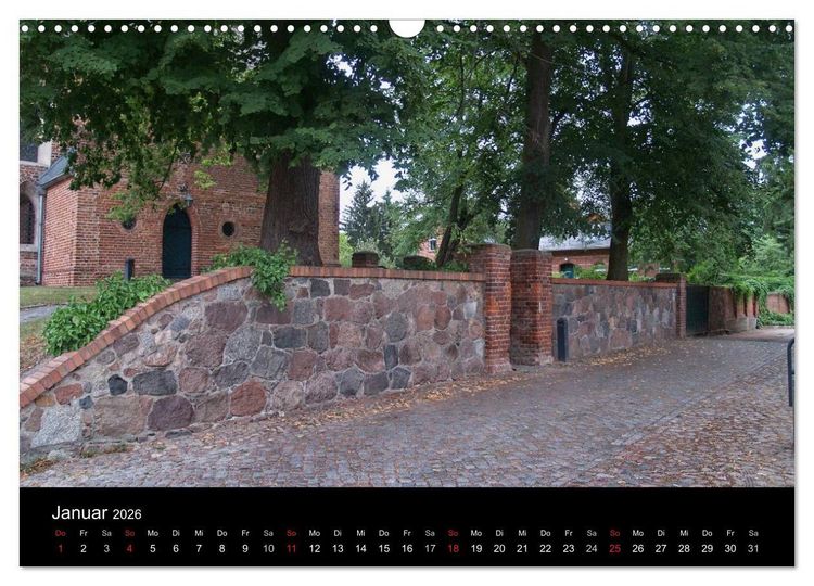 Produktbild: Dorfkirchen in Brandenburg (Wandkalender 2026 DIN A3 quer), CALVENDO Monatskalender