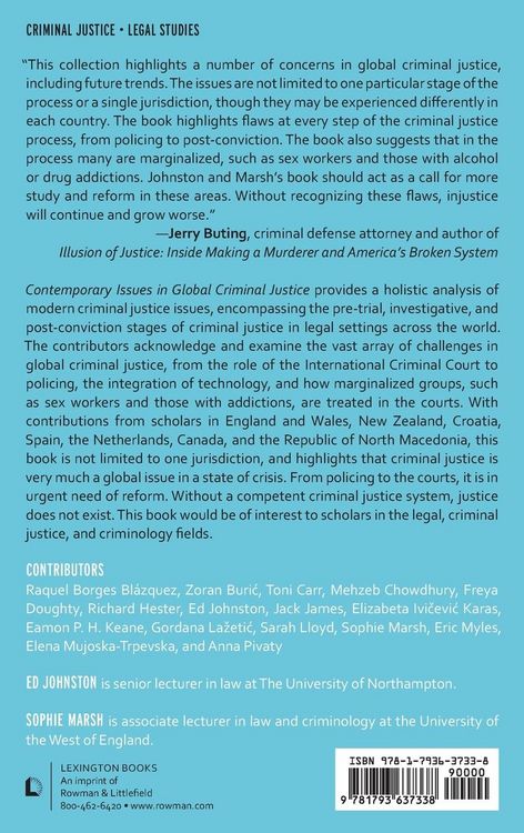 Produktbild: Contemporary Issues in Global Criminal Justice