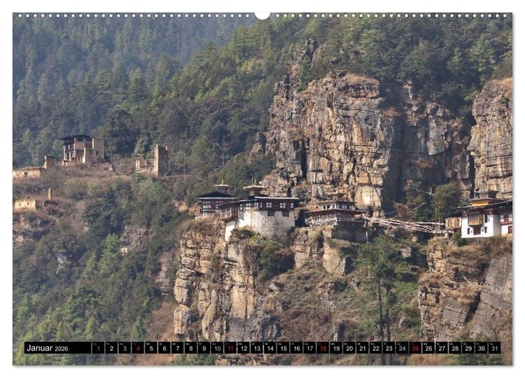 Produktbild: Druk Yul - Szenen aus Bhutan (hochwertiger Premium Wandkalender 2026 DIN A2 quer), Kunstdruck in Hochglanz