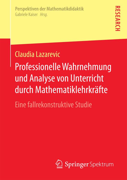 Produktbild: Professionelle Wahrnehmung und Analyse von Unterricht durch Mathematiklehrkr&auml;fte