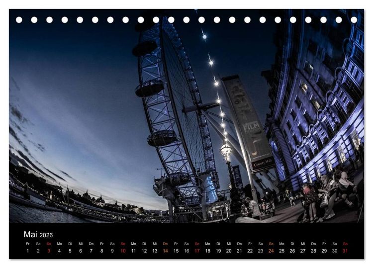 Produktbild: London - street view (CH-Version) (Tischkalender 2026 DIN A5 quer), CALVENDO Monatskalender