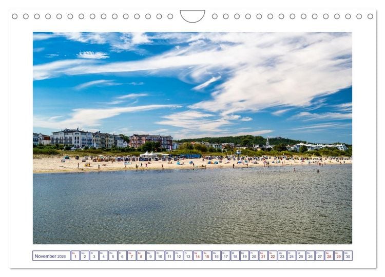 Produktbild: Die Ostsee von Ahlbeck nach Heringsdorf (Wandkalender 2026 DIN A4 quer), CALVENDO Monatskalender